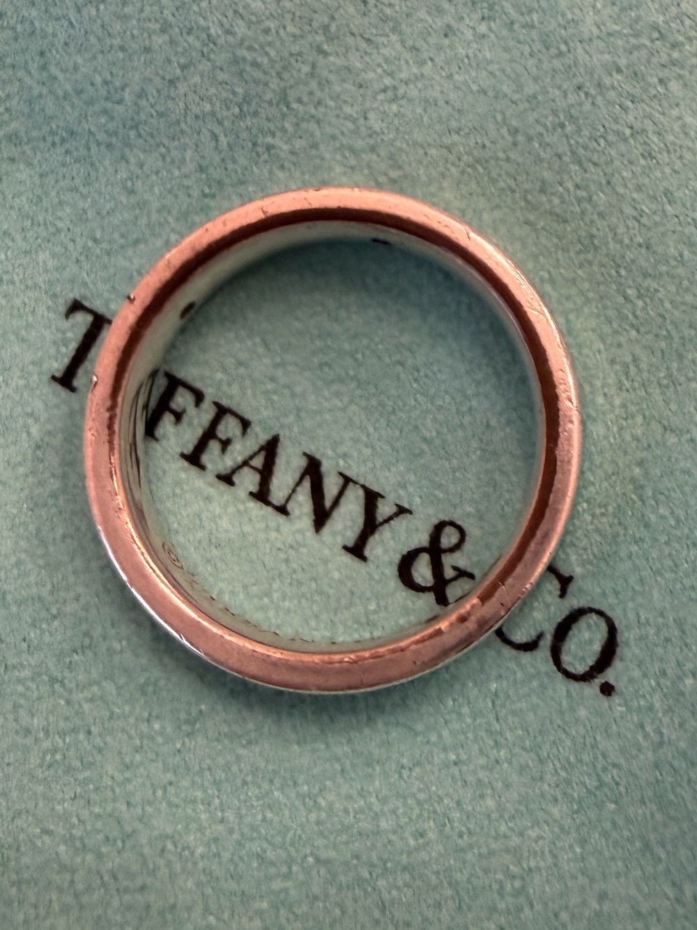 Tiffany & Co. Sapphire Narrow 1837 Band Ring, Size 6.5 - Picture 8 of 9